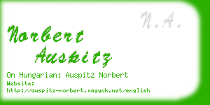 norbert auspitz business card